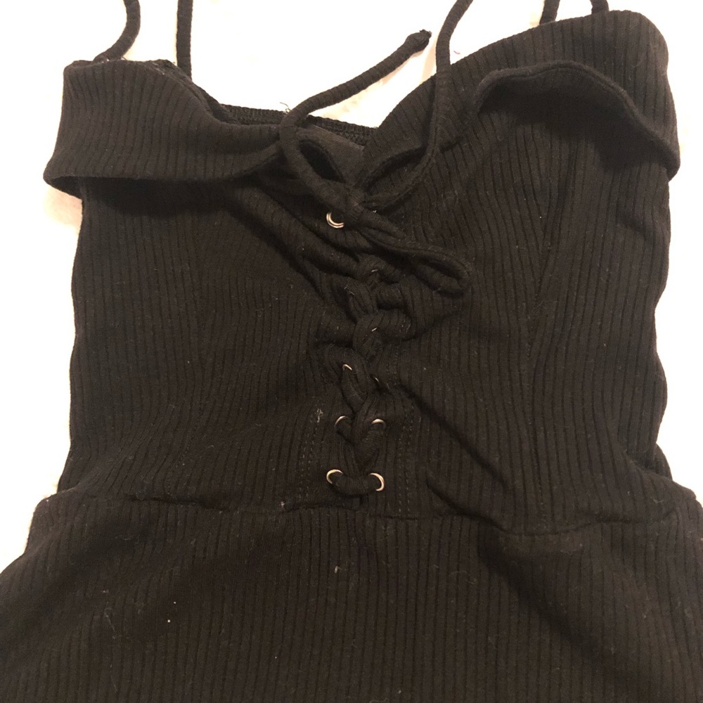 reformation tie up body suit S